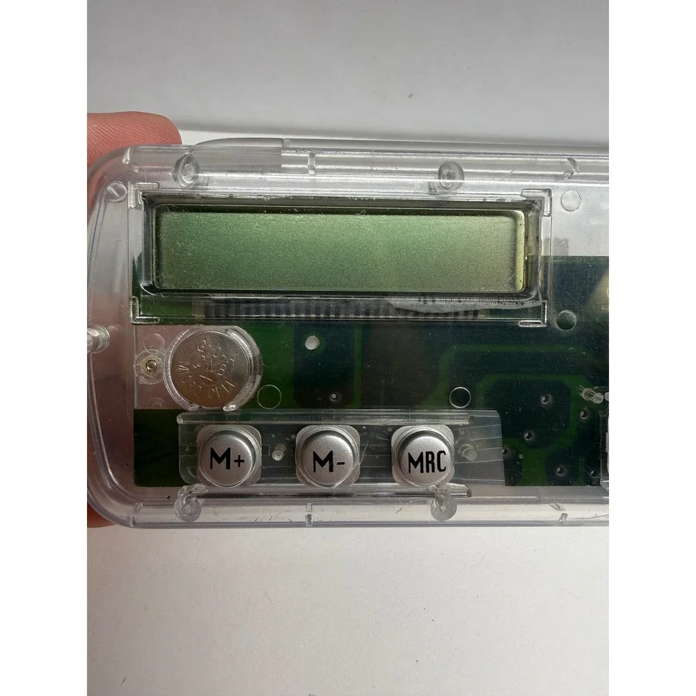Vintage Rite Aid Clear Pencil Case Calculator Y2K Transparent Tech Model 944894